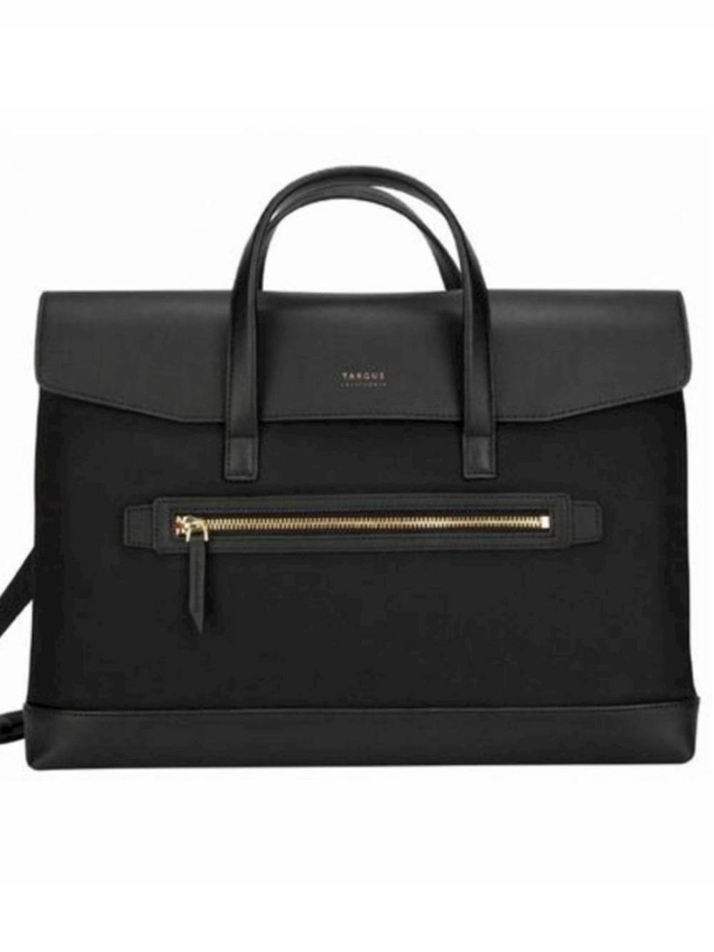 Targus Black Leather & Canvas Sleek Laptop Bag